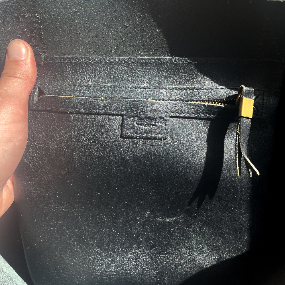 MADEWELL Large Black Transport Tote with Tan Handles - Picture 11 of 11